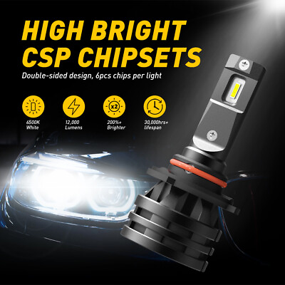 #ad AUXITO HIGH Beam LED Headlight Bulbs 12000LM Kit Xenon White HB3 9005 HOT SALES $25.99