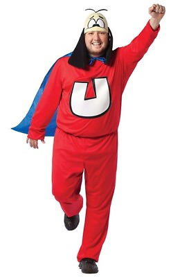 #ad ADULT MENS PLUS SIZE UNDERDOG DOG SUPER HERO FANCY DRESS HALLOWEEN COSTUME AU $65.99
