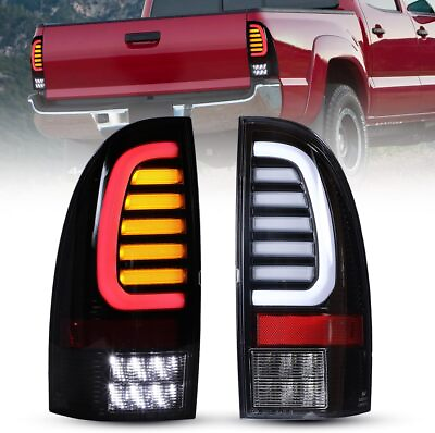 #ad LED Tail Lights For 2005 2015 Toyota Tacoma Yellow Sequential Signal Brake Lamps $178.99