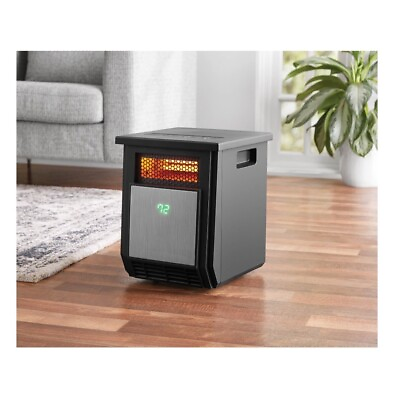 #ad Mainstays 1500W Freestanding 4 Element Infrared Cabinet Space Heater Black NEW $84.99