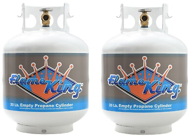 #ad Twin Pack 2 20 LB Pound Steel Propane Tank BBQ Refillable Cylinder OPD Valve $119.95