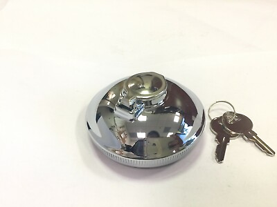 #ad CHROME Locking Gas Cap for 1938 71 Chevy Car for 1.53quot; Gas Neck Vented $56.95