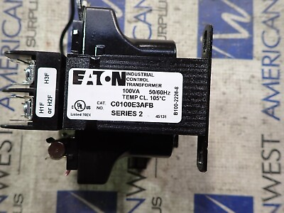 #ad Eaton Control Transformer 100VA C0100E3AFB 277 208v to 120v TESTED $48.00