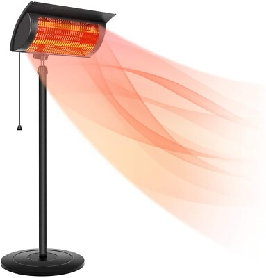 #ad Electric Standing Patio Heater 1500W Infrared Outdoor Heater W Overheat Protect $119.99