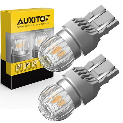 #ad 2x 7440 LED 7443 Turn Signal Light Parking Bulbs Error Yellow Free Canbus 6T $16.99