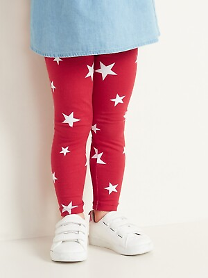 #ad NWT OLD NAVY 2T 4TH OF JULY RED WHITE STAR LEGGINGS $6.00