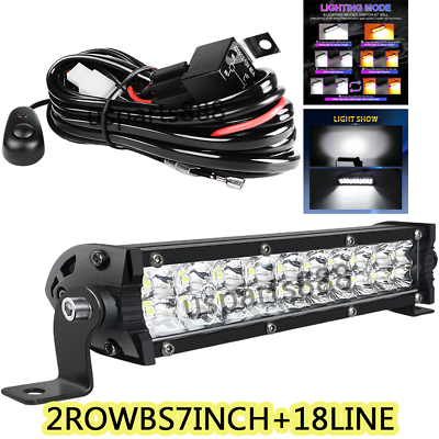 #ad Strobe 7INCH LED WORK LIGHT FOG LAMP Wiring harness fit OFFROAD ATV TRUCK 4WD $19.66