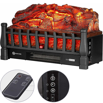 #ad 1500W 20#x27;#x27; Electric Insert Log Quartz Fireplace Heater w Timer Infrared Remote $79.99