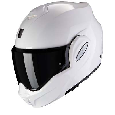 #ad Scorpion Exo Tech Evo Solid White Modular Helmet New Fast Shipping $278.79