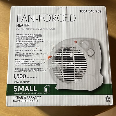#ad Intertek Fan Forced Heater 1500 watt Small Room Adjustable Settings Heat $23.99