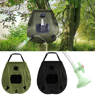 #ad Shower Bag 20L Portable Water Bag Outdoor Camping Solar Heated 5 Gallon Compact $13.58