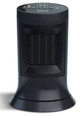 #ad Honeywell Digital Ceramic Compact Slim Tower Heater Black $17.49