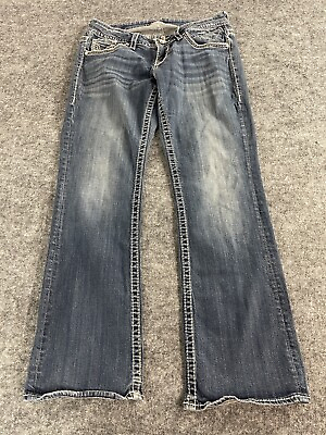 #ad Vigoss Jeans Womens 14 New York Bootcut Pants Denim Beaded Embellished N204 $23.99