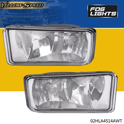 #ad Fit For 07 13 Chevy Silverado 1500 2500 3500 Tahoe ​Clear Bumper Fog Lights Pair $18.19