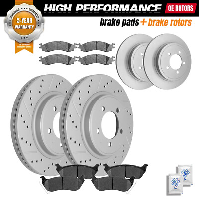 #ad Front Rear Rotors Brake Pad for Mercury Mountaineer Ford Explorer Sport Trac $181.52