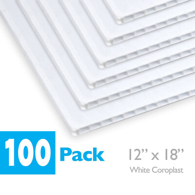 #ad 12quot; x 18quot; Blank White Coroplast Corrugated Plastic for Art Projects amp; Signs $69.00