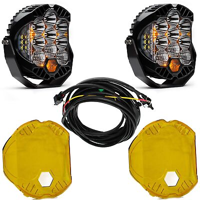 #ad Baja Designs® LP9 Pro Pair LED Clear Driving Combo Toggle Harness Amber Guards $1395.75