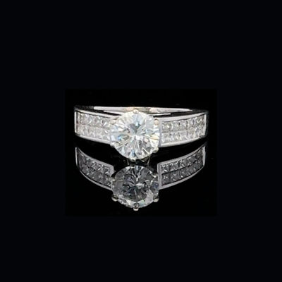 #ad 2.31CT F VS2 Natural Diamond Engagement Ring Round Cut 14K White Gold $3795.25