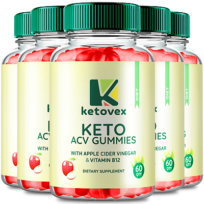 #ad 5 Pack Ketovex Keto ACV Gummies Keto Vex ACV for Weight Loss 180 Gummies $62.95