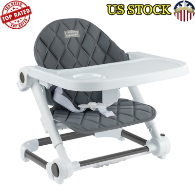 #ad Portable Booster Seat W 3 Adjustable Heights Safety Harness Foam Seat Pad Home $28.47