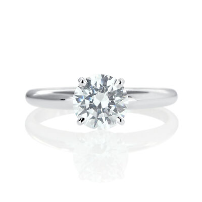 #ad 0.50 CT H VS2 Genuine Round Cut Diamond Engagement Ring 14K White Gold $799.00