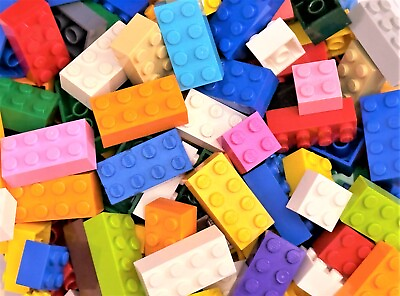 #ad 100 LEGO Basic Bricks Sizes 2x2 amp; 2x4 Bulk Lot Mix of colors VERY POPULAR $11.65