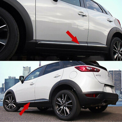 #ad Chrome Door Body Side Anti Rub Cover Trim For Mazda CX3 CX 3 DK 2016 2020 2021 $84.59