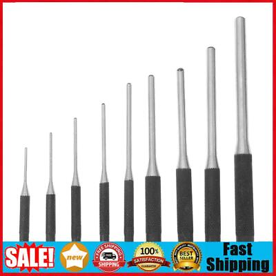 #ad 9pcs Multi Size Round Head Pins Set Punch Steel Grip Roll Pins Punch Tool $19.69