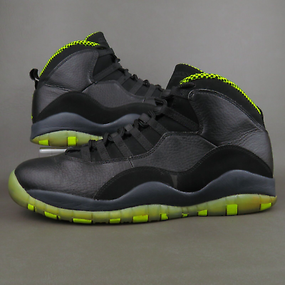 #ad Nike Shoes 2014 Jordan 10 Venom Green Sz 12.5 Mens Cool Grey Anthracite $80.00
