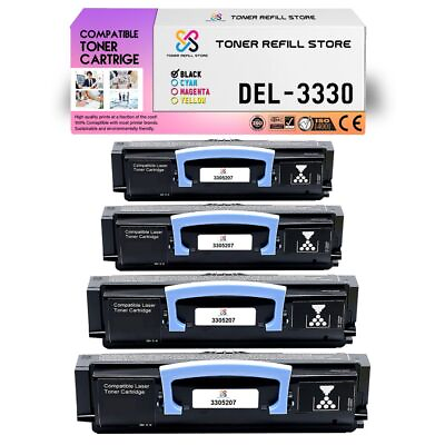 #ad #ad 4Pk TRS 3305207 Black High Yield Compatible for DELL 3330 Toner Cartridge $372.99
