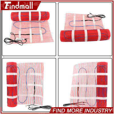 #ad Findmall 15 sqft Heated Floor Mat Kit120V Electric Radiant Floor Heating System $178.86