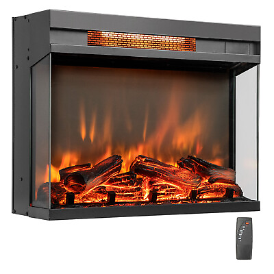 #ad 3 Sided Electric Fireplace Heater 23#x27;#x27; Built in Infrared Quartz w Remote Control $149.99