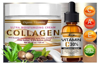 #ad #1 BEST Anti Aging Vitamin C Serum Vitamin E amp; Hyaluronic Acid collagen cream $17.50