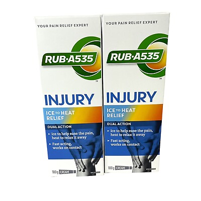 #ad 2x RUB A535 Injury Pain Relieving Ice Heat Cream Dual Action Strength Exp 10 24 $50.04