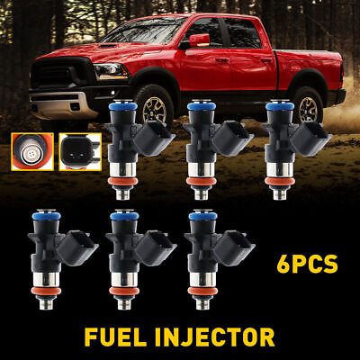 #ad 0280158233 Set of 6 Fuel Injectors For Chrysler Dodge Ram Jeep 3.6L 5184085AC $33.20