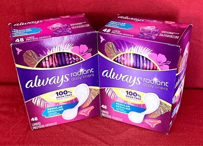 #ad Always Radiant Regular Daily Liners Count of 48 Each Box Bundle of Two Boxes $6.00