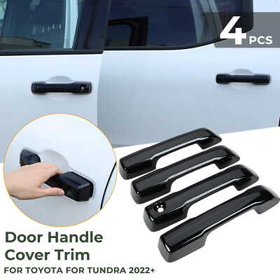 #ad Glossy Door Handle Bowl Cover Trim Accessories For Toyota For Tundra 2022 2023 $15.95