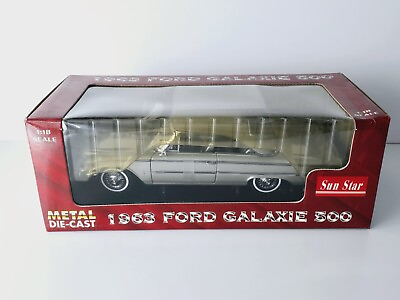 #ad Sun Star 1963 Ford Galaxie 500 1:18 Diecast Broken Hood $79.99