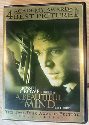 #ad A Beautiful Mind DVD Movie 2002 Limited Edition Full Screen Drama 2 Disc TESTED $7.25