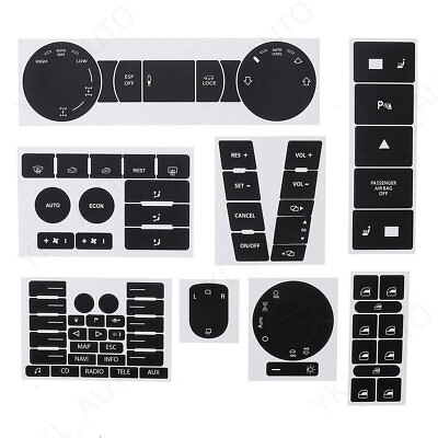 #ad #ad 8 Set Button Repair Decals Stickers Fit For VW Volkswagen Touareg 2004–2009 $10.99