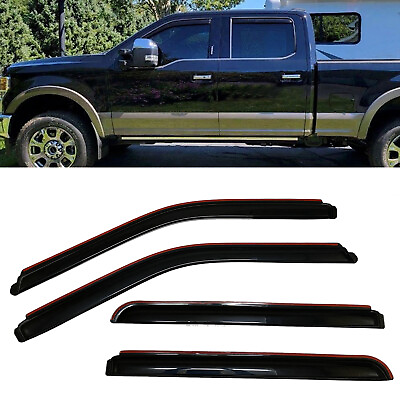 IN CHANNEL Window Visors Sun Vent Rain Guards Fit 2015 2020 Ford F 150 Supercrew $33.99