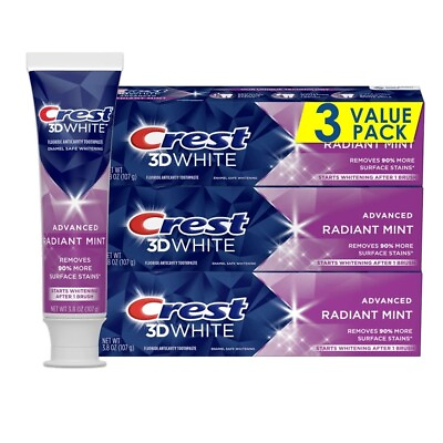 #ad Crest 3D White Toothpaste Radiant Mint 5 Oz Pack of 3 $39.99