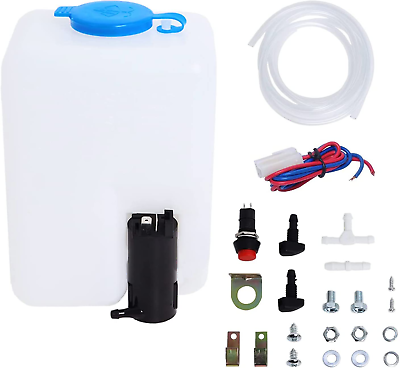 #ad Universal Windshield Washer Pump Reservoir Kit 99300 Fluid Reservoir Tank Bottle $28.50