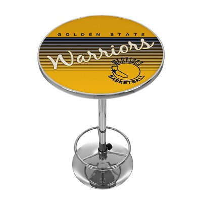 #ad Golden State Warriors Hardwood Classics NBA Chrome Pub Table $224.99