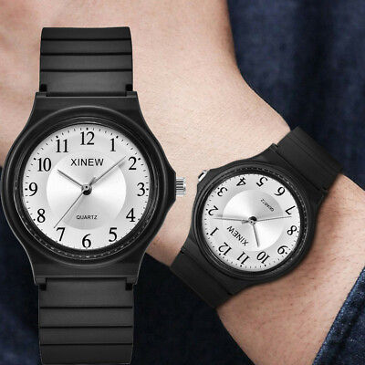 #ad Ultra thin Unisex Children Sports Watch Silicone Watch Analog Quartz Wristwatch $3.37
