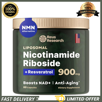 #ad NAD Supplement for Anti Aging EnergyFocus Nicotinamide RibosideResveratrol $65.99
