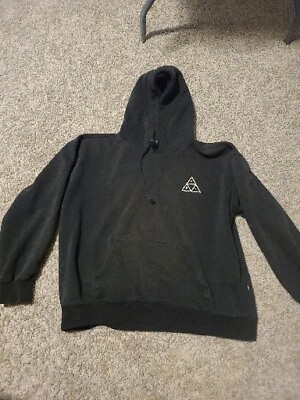 #ad Huf Collectable Black Rose Hoodie SIZE XLARGE $29.99
