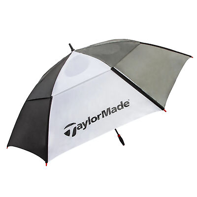 #ad TaylorMade 68 inch Auto Open Vented Golf Umbrella Black White $24.94