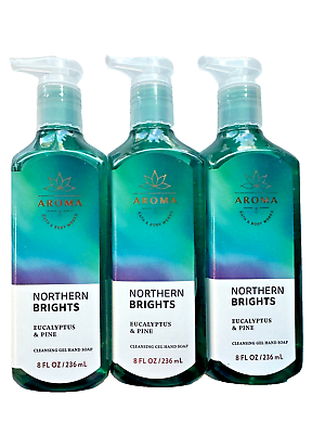 #ad Bath amp; Body Works LOT 3 Northern Brights Eucalyptus Pine Cleansing Gel Hand Soap $26.59