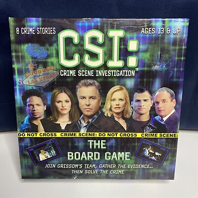 CSI Crime Scene Investigation : The Board Game w 8 Crime Stories Ages 13 amp; Up $6.00